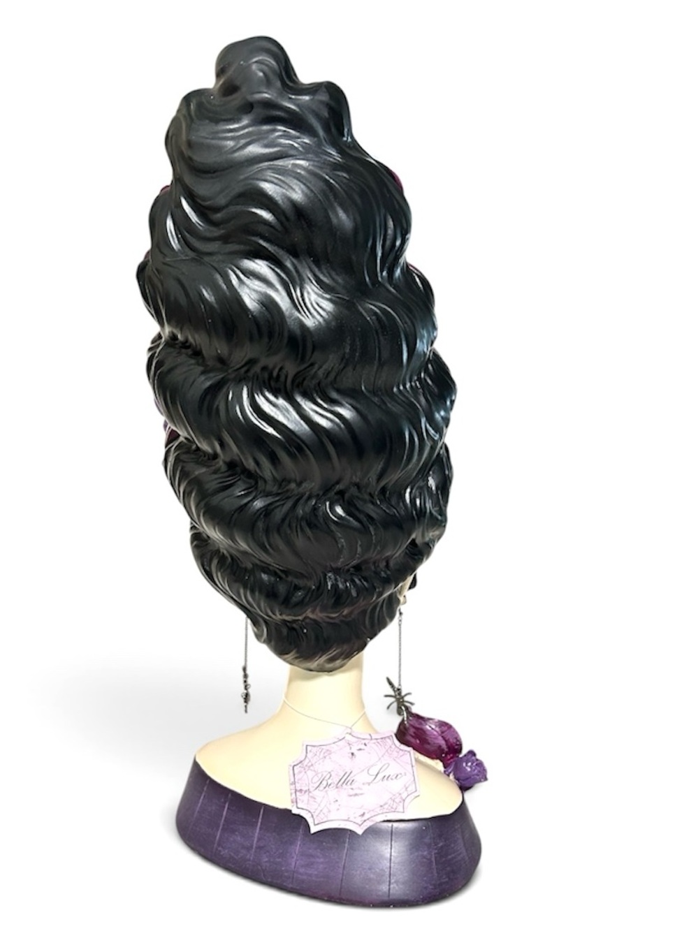 NEW Bella Lux Bride of Frankenstein Head Bust Spider Earrings Halloween Decor - Picture 4 of 6